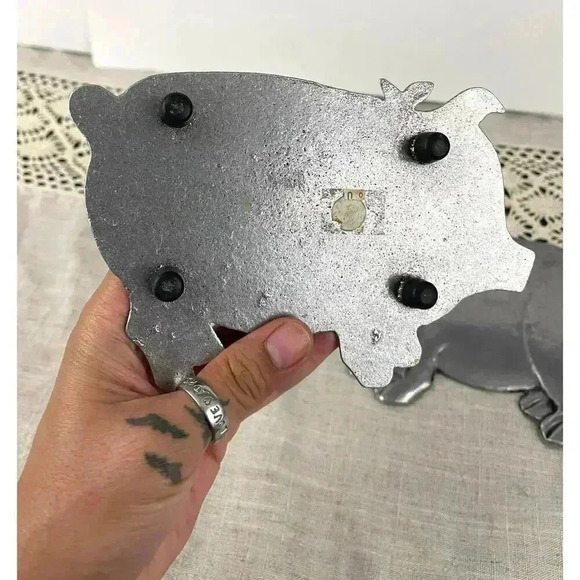 VTG Pewter Pig Trivet and Wall Decor Kitchen - Picture 5 of 14